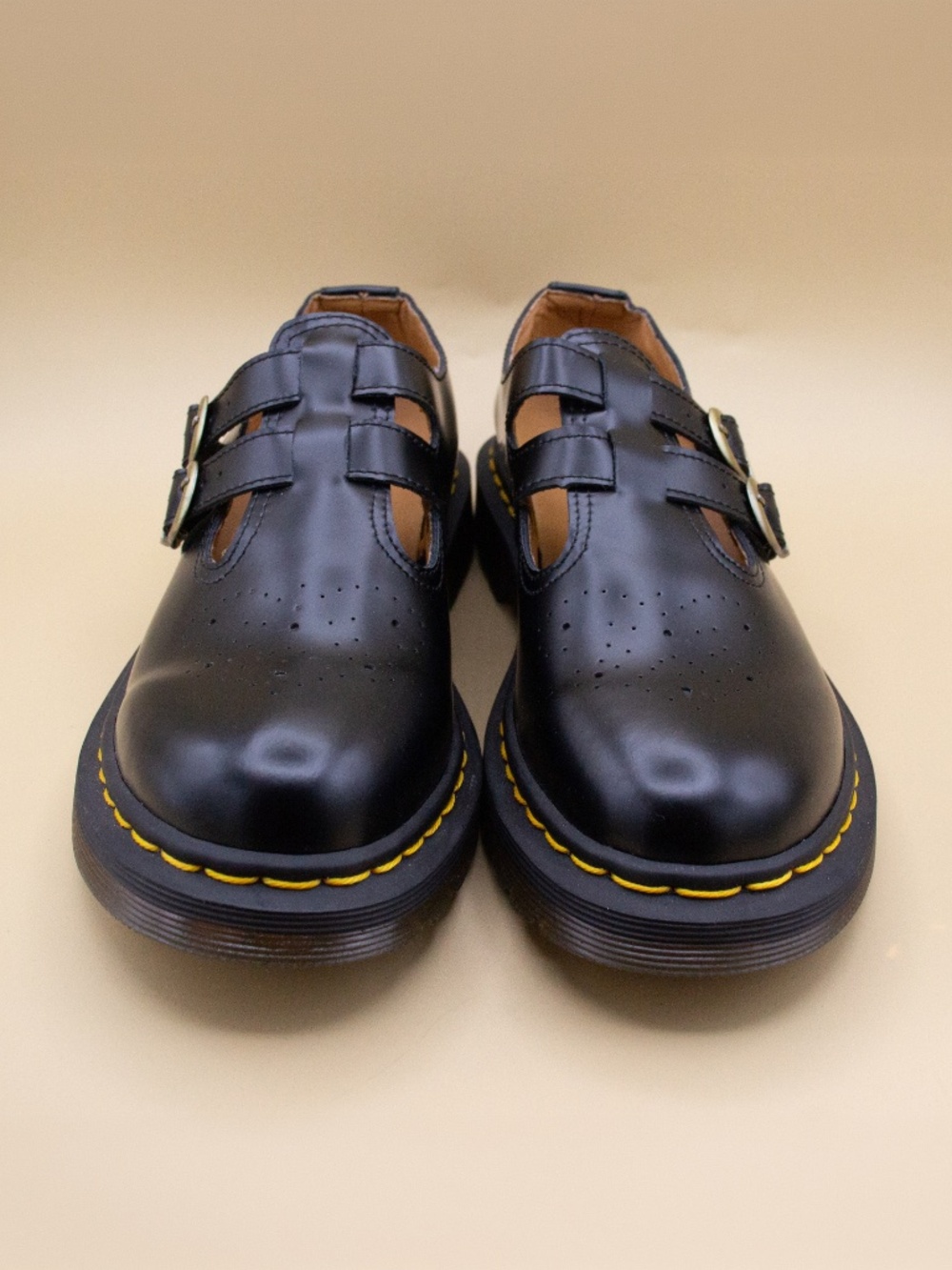 DR. MARTENS 8065 Smooth Black Leather Mary Jane Shoes Women’s Size 9 - Picture 2 of 9